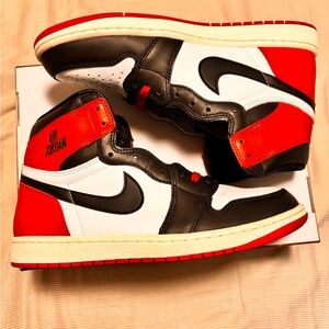 Jordan 1 Retro Black Toe Reimagined - Size 11 - Worn 1 Time - Like New